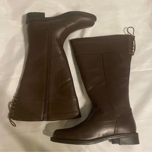 David Tate Womens Brown  Leather Round Toe Vermont Knee High Boots Size M8